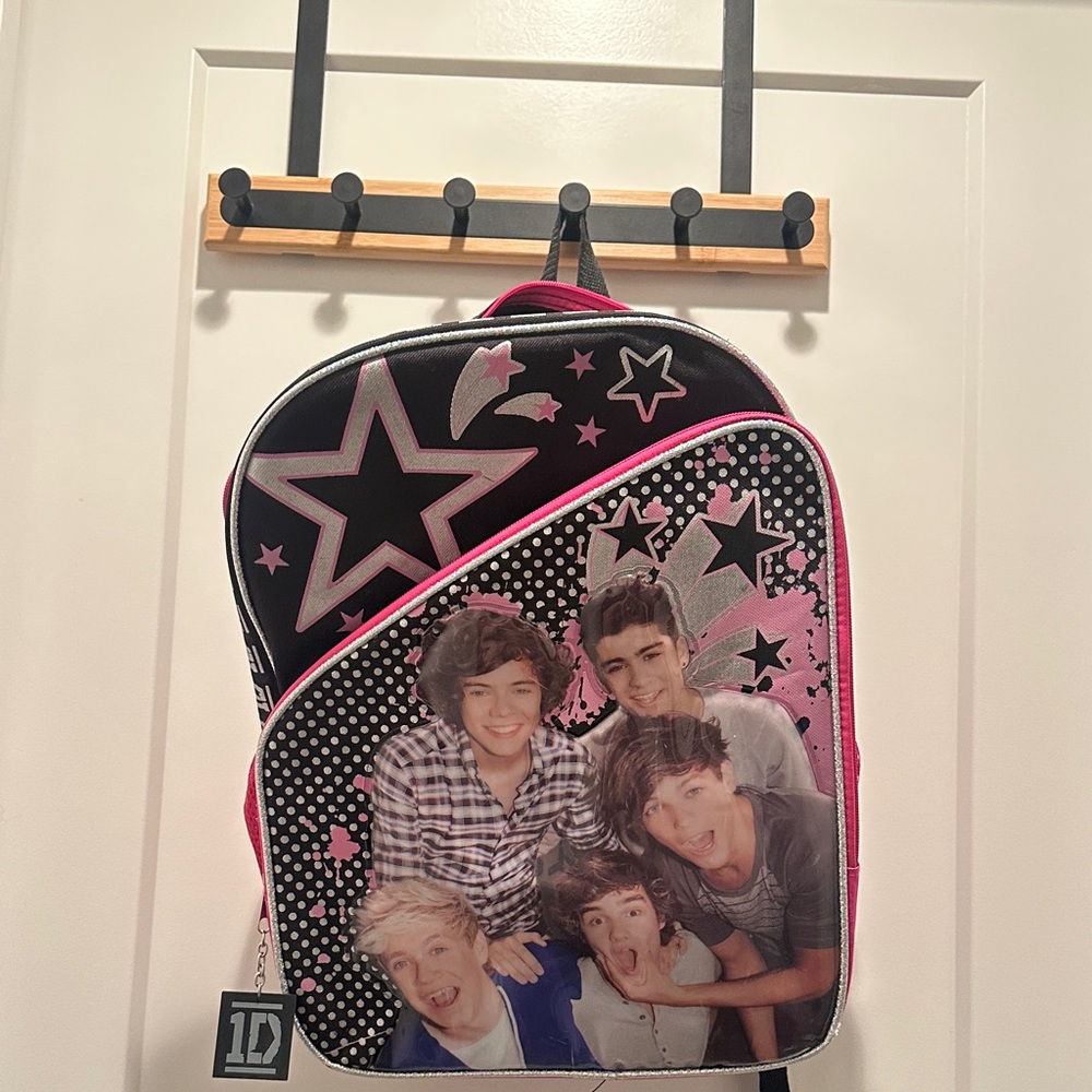 1D Starry Backpack - Black, Pink, and White